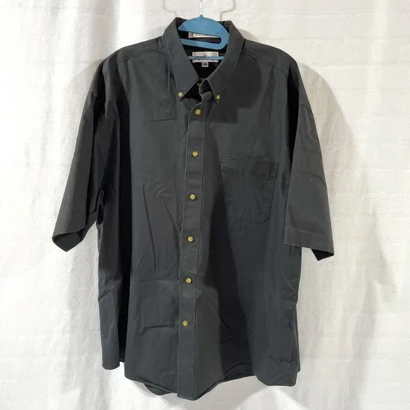 Enro Shirts | Enro Men's Black Short Sleeve Button Up Dress Casual Non-Iron Twill Shirt Xl | Color: Black | Size: Xl | Jandjsales's Closet Enro Shirts | Enro Men's Black Short Sleeve Button Up Dress Casual Non-Iron Twill Shirt Xl | Color: Black | Size: Xl | Jandjsales's Closet